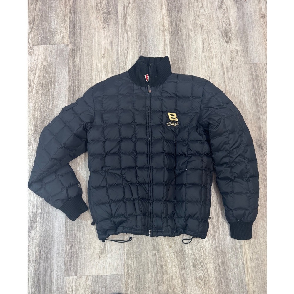 Vintage Chase Authentics Dale Earnhardt Jr #8 Down Puffer Jacket Black LG NASCAR